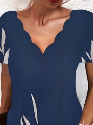 Casual Regular Floral Sweetheart Short Sleeve Mini Dress - Image 4