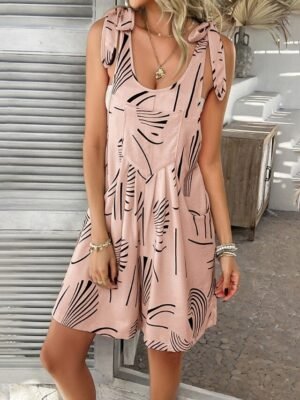 Casual Regular Floral U Neck Sleeveless Summer Romper - Image 12