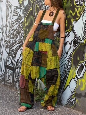 Casual Regular Floral U Neck Sleeveless Jumpsuit - Image 3