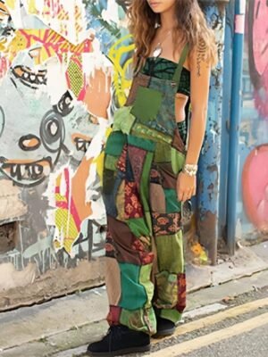 Casual Regular Floral U Neck Sleeveless Jumpsuit - Image 9