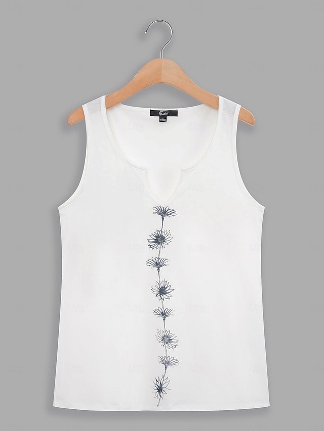 Casual Regular Floral V Neck Sleeveless Camisole Top - Image 2