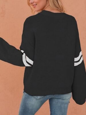 Casual Regular Heart Crew Neck Long Sleeve Regular Sweater - Image 7