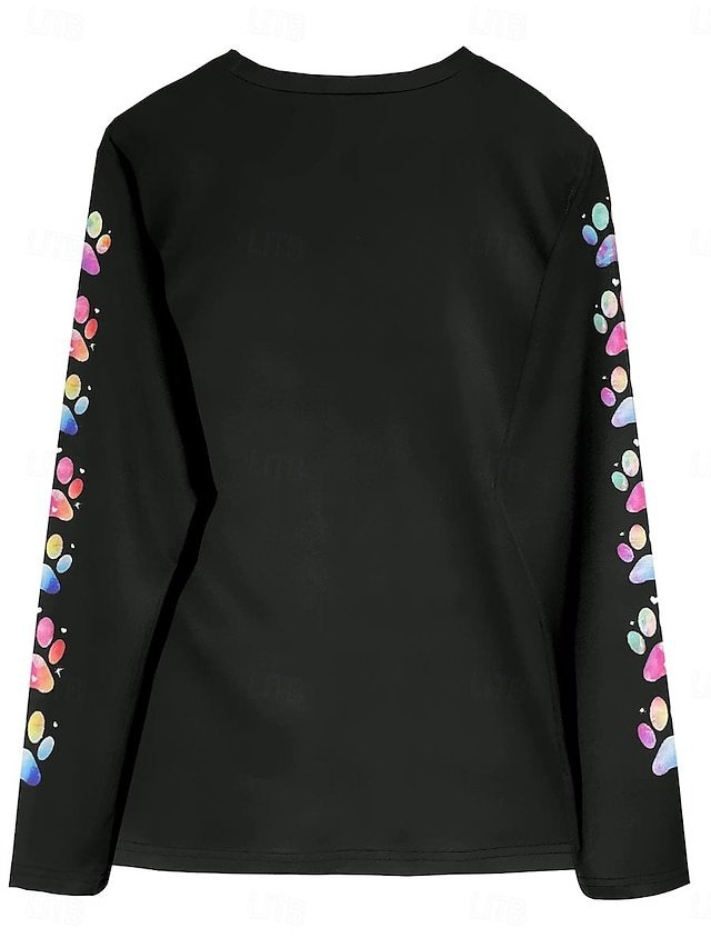 Casual Regular Heart Print Round Neck Short Sleeve Top - Image 2