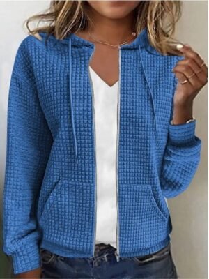 Casual Regular Hooded Long Sleeve Top - Image 6