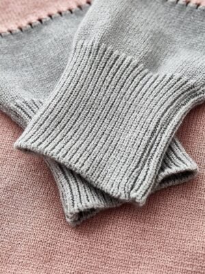 Casual Regular Leopard Striped V Neck Long Sleeve Knit Jumper - Image 4