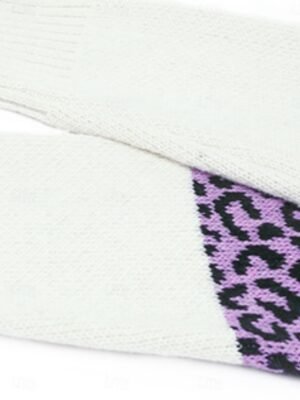 Casual Regular Leopard V Neck Knitted Long Sleeve Sweater - Image 5