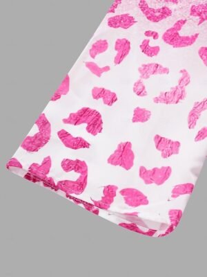 Casual Regular Neon Bright Print V Neck 3/4 Sleeve Blouse - Image 6