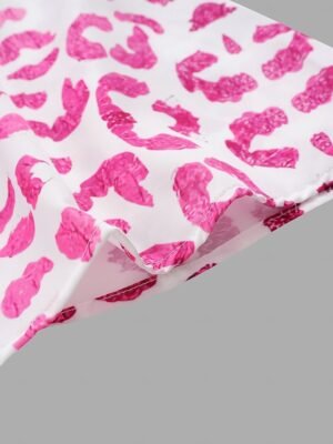 Casual Regular Neon Bright Print V Neck 3/4 Sleeve Blouse - Image 7