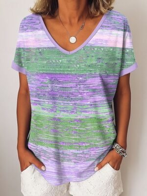 Casual Regular Ombre Crew Neck Long Sleeve Top - Image 13