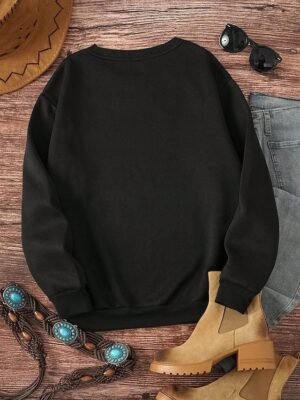 Casual Regular Ombre Heart Crew Neck Long Sleeve Top - Image 6