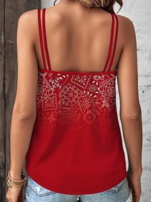 Casual Regular Ombre U Neck Sleeveless Tank Top - Image 11