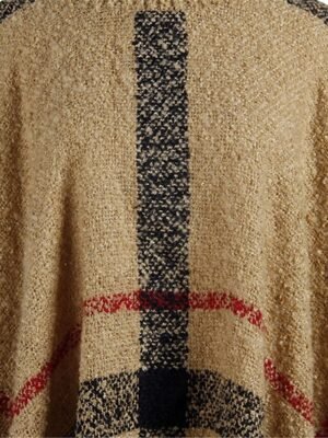 Casual Regular Plaid Turtleneck Long Sleeve Knit Shrug - Image 6