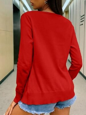 Casual Regular Plain Collarless Long Sleeve Short Jacket - Image 11