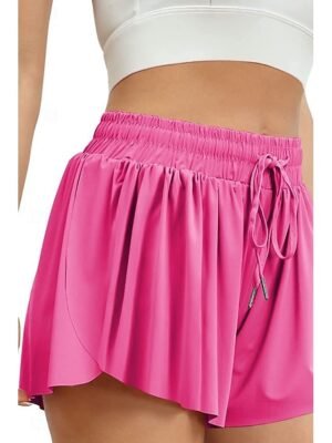 Casual Regular Plain Elastic Drawstring Short Shorts - Image 13
