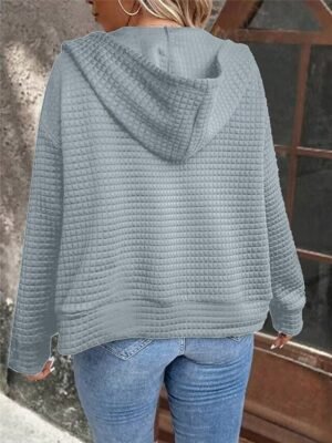 Casual Regular Plain Full Zip Long Sleeve Jacket - Image 12