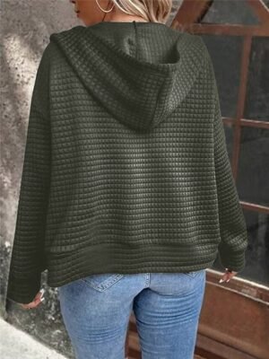 Casual Regular Plain Full Zip Long Sleeve Jacket - Image 6