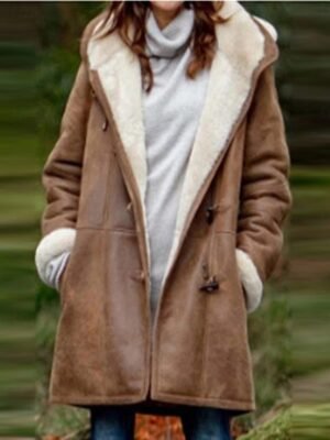 Casual Regular Plain Hoodie Long Sleeve Jacket - Image 1
