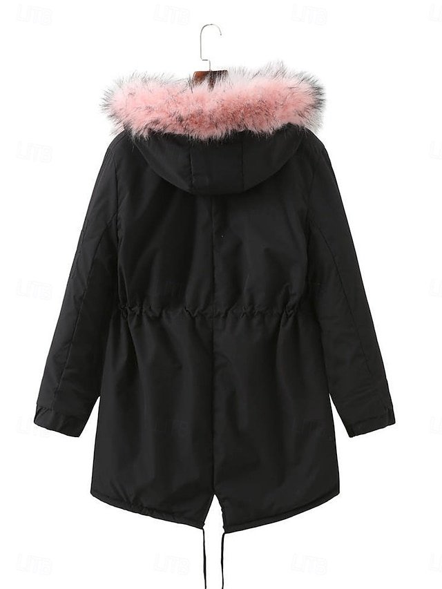 Casual Regular Plain Hoodie Long Sleeve Fleece Jacket - Image 2
