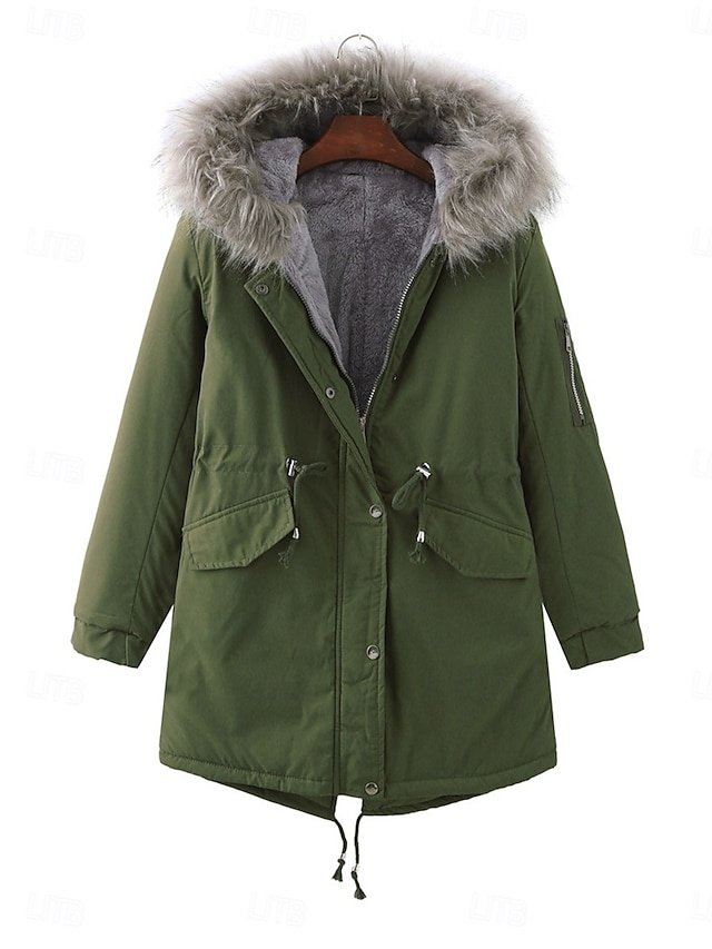 Casual Regular Plain Hoodie Long Sleeve Fleece Jacket - Image 3