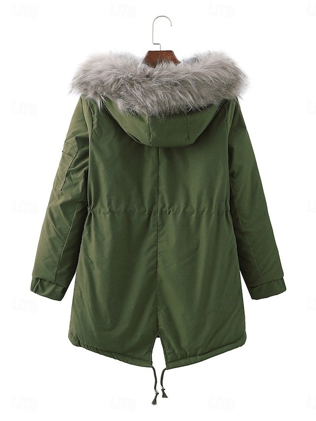 Casual Regular Plain Hoodie Long Sleeve Fleece Jacket - Image 4