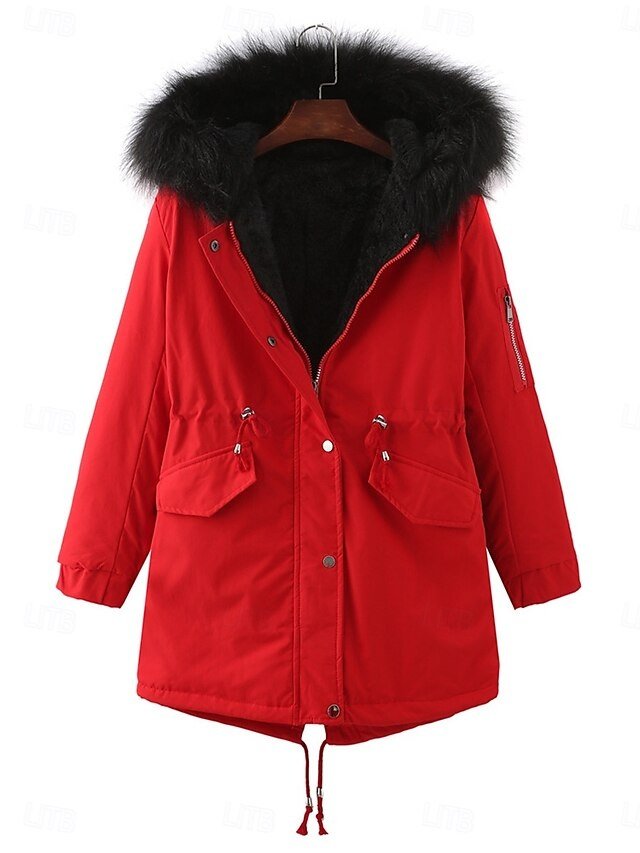 Casual Regular Plain Hoodie Long Sleeve Fleece Jacket - Image 5