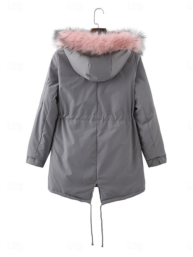 Casual Regular Plain Hoodie Long Sleeve Fleece Jacket - Image 8