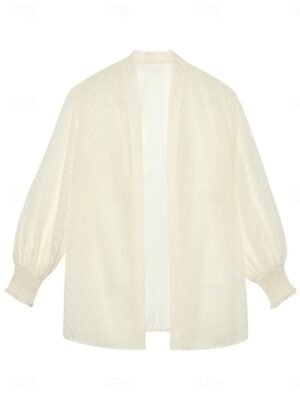 Casual Regular Plain Long Sleeve Coat - Image 10