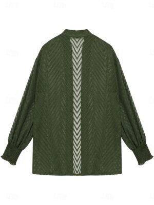 Casual Regular Plain Long Sleeve Coat - Image 15