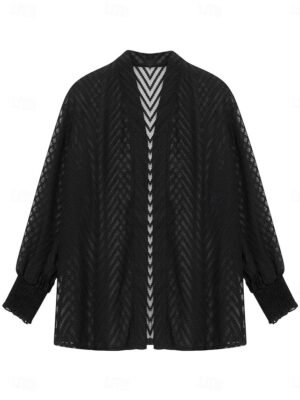 Casual Regular Plain Long Sleeve Coat - Image 18