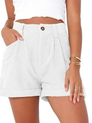 Casual Regular Plain Mid-Rise Side Pocket Shorts - Image 6