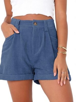 Casual Regular Plain Mid-Rise Side Pocket Shorts - Image 9