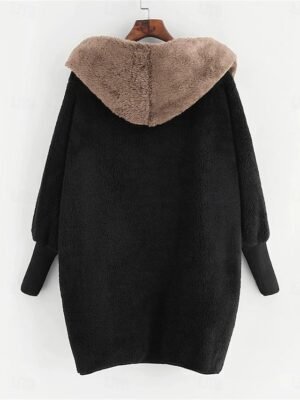 Casual Regular Plain Open Front Long Sleeve Hoodie - Image 2