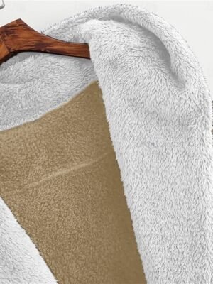 Casual Regular Plain Open Front Long Sleeve Hoodie - Image 7