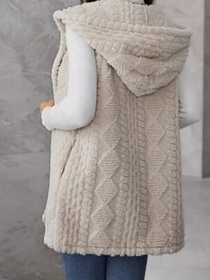 Casual Regular Plain Open Front Sleeveless Vest - Image 2