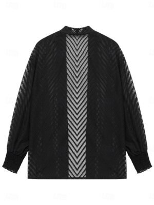 Casual Regular Plain Open Long Sleeve Oversized Coat - Image 17