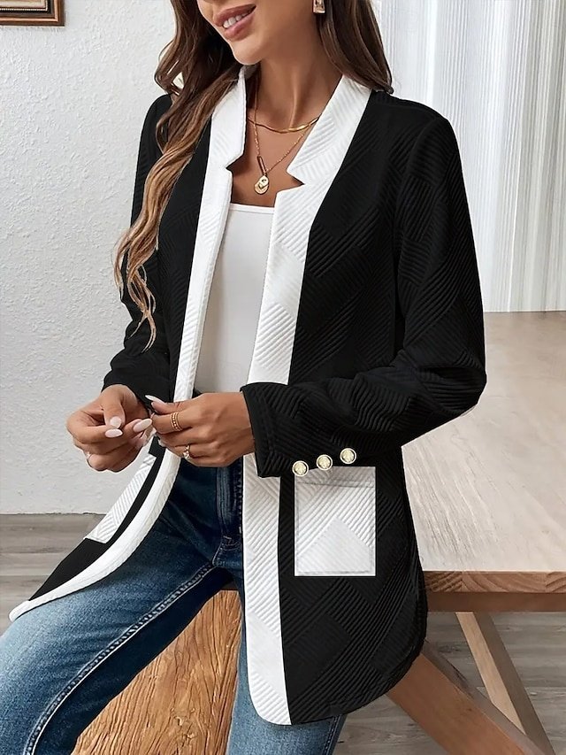 Casual Regular Plain Stand Collar Long Sleeve Jacket - Image 10