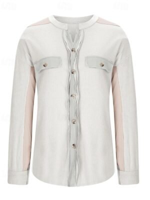 Casual Regular Plain Stand Collar Long Sleeve Jacket - Image 10