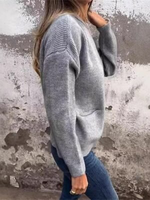 Casual Regular Plain Stand Collar Long Sleeve Jacket - Image 3