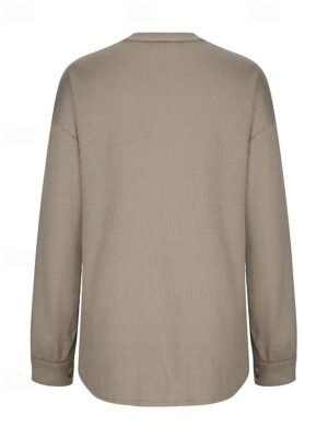 Casual Regular Plain Stand Collar Long Sleeve Jacket - Image 6