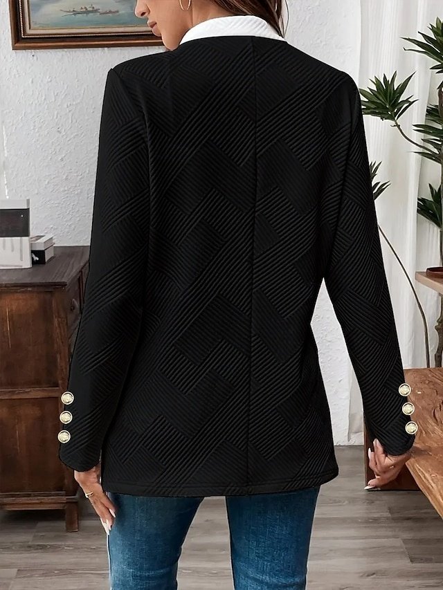 Casual Regular Plain Stand Collar Long Sleeve Jacket - Image 8