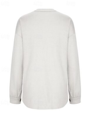 Casual Regular Plain Stand Collar Long Sleeve Jacket - Image 9