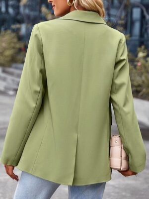 Casual Regular Plain Turndown Long Sleeve Blazer - Image 11