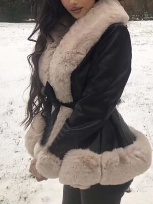 Casual Regular Plain Turndown Long Sleeve Jacket - Image 12