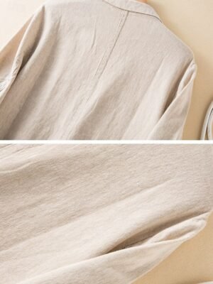 Casual Regular Plain Turndown Long Sleeve Blazer - Image 17