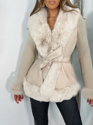 Casual Regular Plain Turndown Long Sleeve Jacket - Image 2