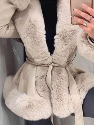 Casual Regular Plain Turndown Long Sleeve Jacket - Image 4