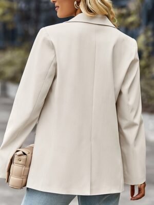 Casual Regular Plain Turndown Long Sleeve Blazer - Image 6