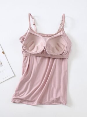 Casual Regular Plain U Neck Sleeveless Tank Top - Image 11