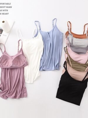 Casual Regular Plain U Neck Sleeveless Tank Top - Image 9