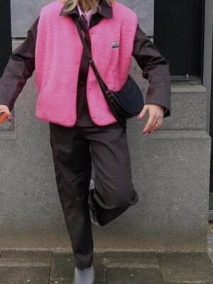 Casual Regular Plain V Neck Sleeveless Regular Vest - Image 15